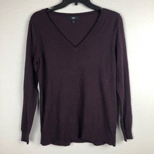 Mossimo V-Neck Sweater Dark Purple Preowned Lg